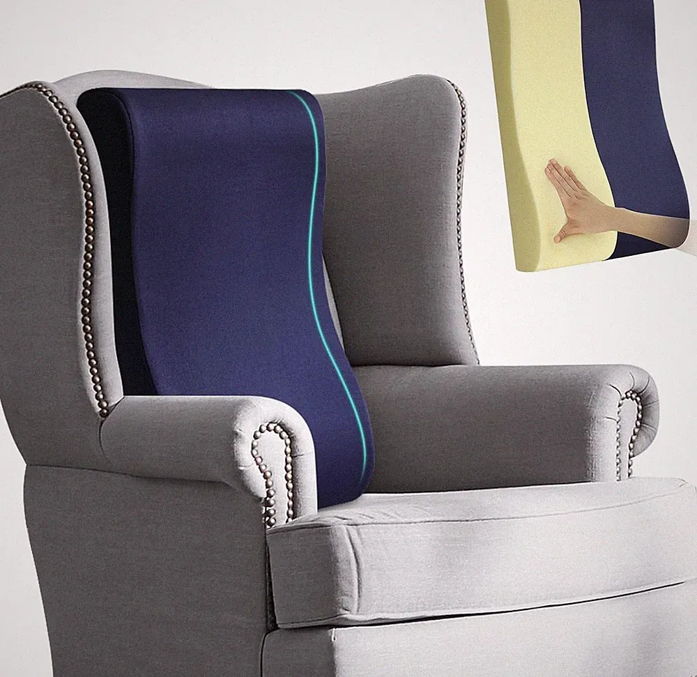 2-in-1 Neck Pillow Lumbar Support Pillow Recliner Couch& Glider Chair High