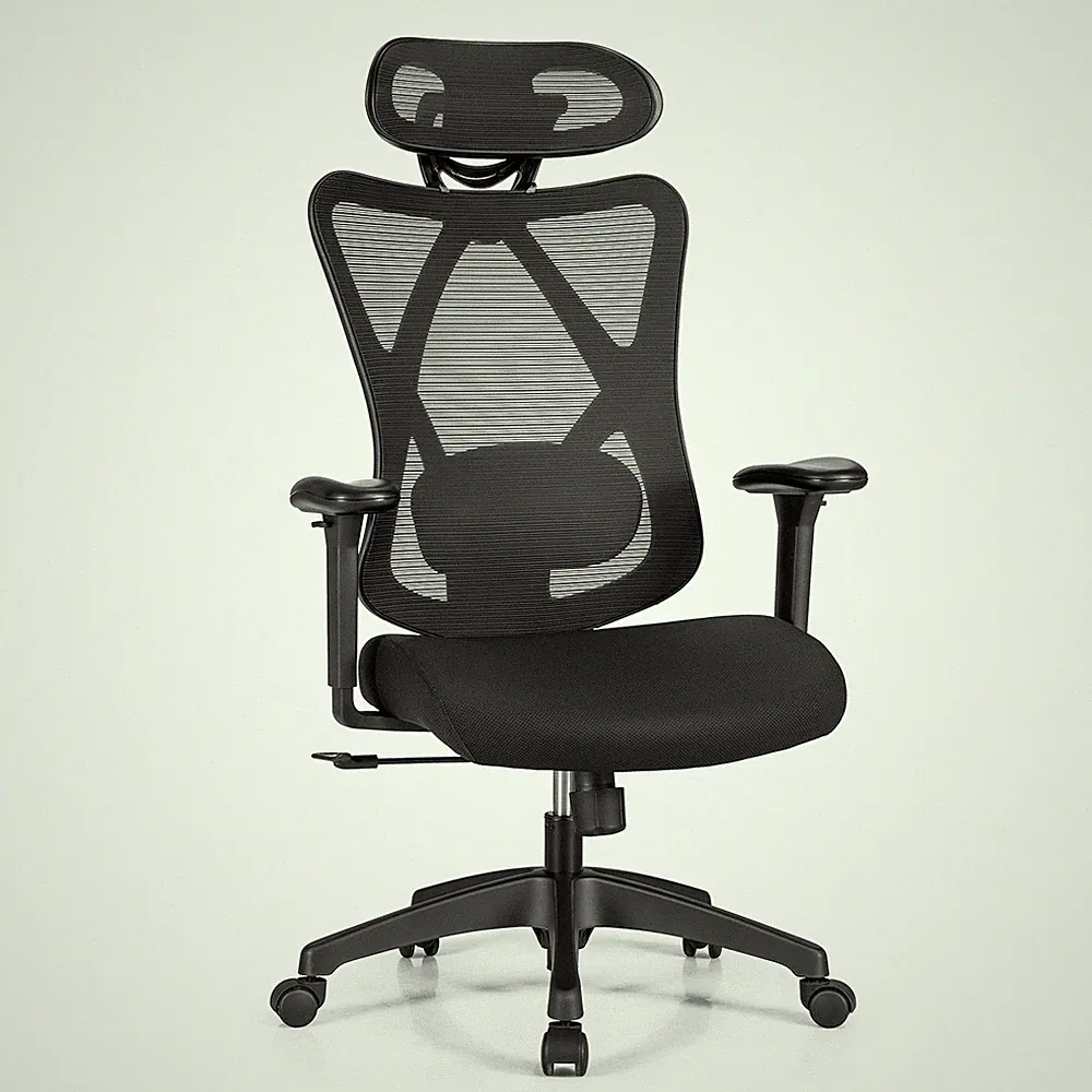 Costway Reclining Mesh Office Chair Swivel Chair w/ Adjustable Lumbar Support
