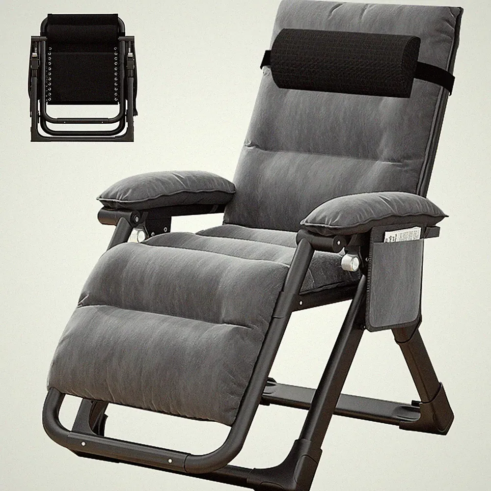 H&ZT Indoor Adjustable Zero Gravity Folding Reclining Lounge Chair With Pillow