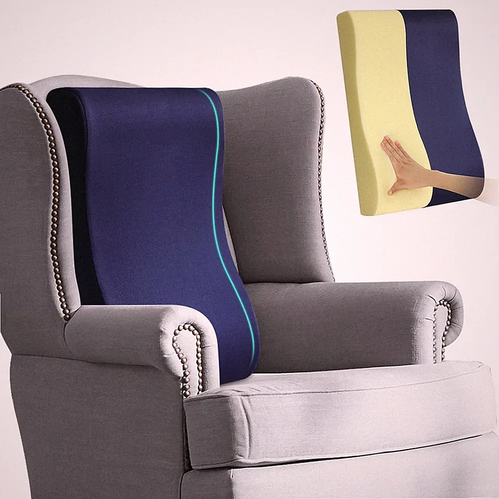 HAVARGO 2-in-1 Neck Pillow Lumbar Support Pillow for Recliner Couch& Glider C...