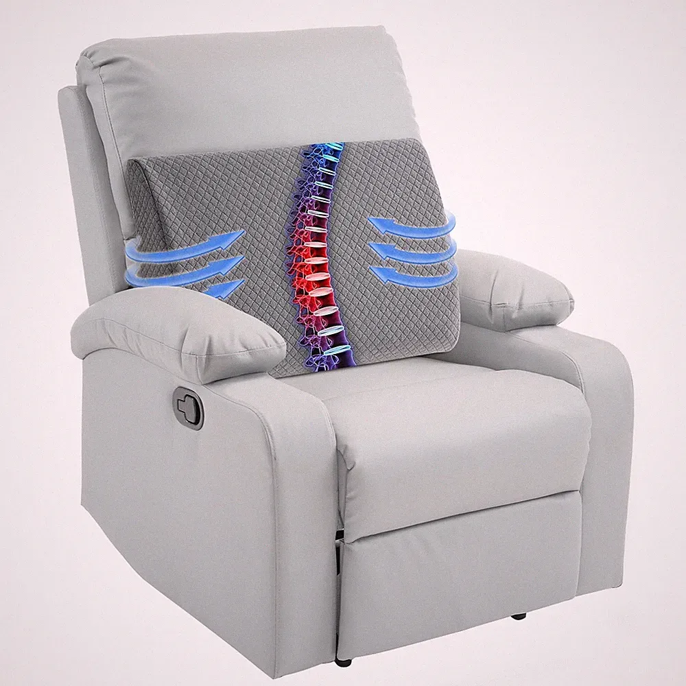 Lumbar Support Pillow for Recliner Chair, Memory Foam Back Support Cushion fo...