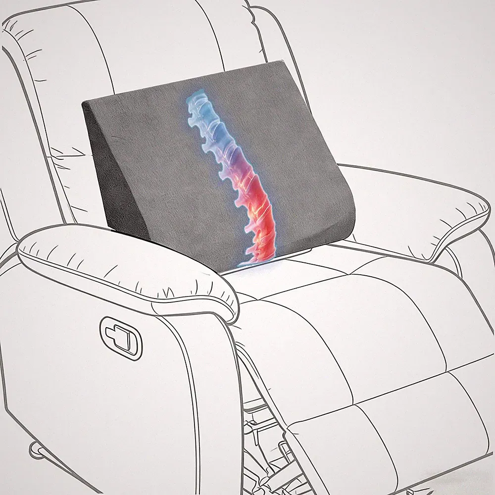 Lumbar Support Pillow for Recliner, Ergonomic Backrest for Elderly Pain Relie...