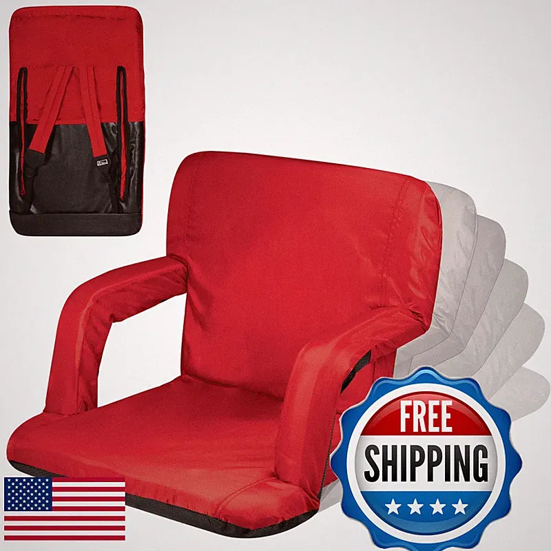 Picnic Time Ventura Portable Reclining Stadium Seat Back Support Folding